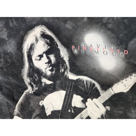 Pink Floyd David Gilmour Liquid Blue Tie Dye T-Shirt Men's Gray Large Vintage - Picture 2 of 11